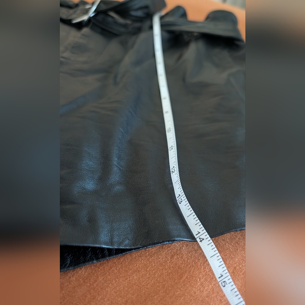 NEW All Saints Real Leather Shorts with Belt - Picture 8 of 10